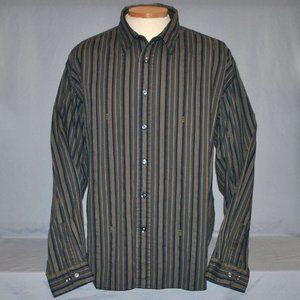 Vintage Tommy Hilfiger Men's Shirt Size XL Tommy Jeans Logo Striped Button Down